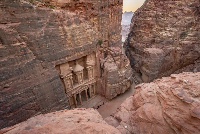 Framed Print : View from above into the gorge Siq, Petra Print Framed Print : View from above into the gorge Siq, Petra Print