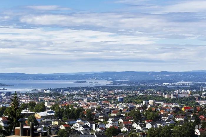 Framed Print : View from Grefsenkollen Summit Print, Oslo Norway Framed Print : View from Grefsenkollen Summit Print, Oslo Norway