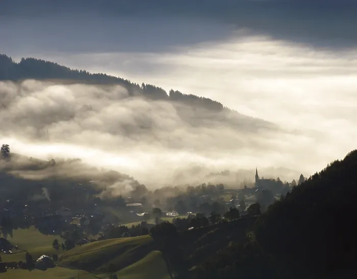 Framed Print : View over Groebming, Styria, Austria Print Framed Print : View over Groebming, Styria, Austria Print