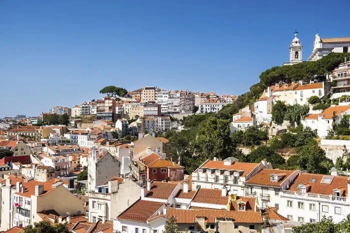Framed Print : View of the Igreja da Graca in Evening Light Print, Lisbon Framed Print : View of the Igreja da Graca in Evening Light Print, Lisbon