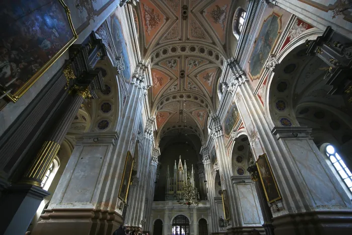 Framed Print : View inside the Cathedral Print, Kaunas Framed Print : View inside the Cathedral Print, Kaunas