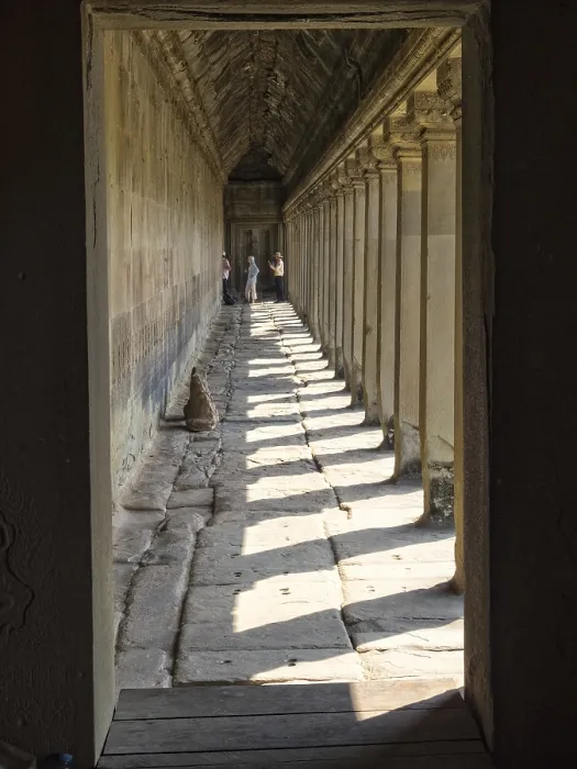 Framed Print : Angkor Wat Outer Gallery Print, Cambodia Framed Print : Angkor Wat Outer Gallery Print, Cambodia