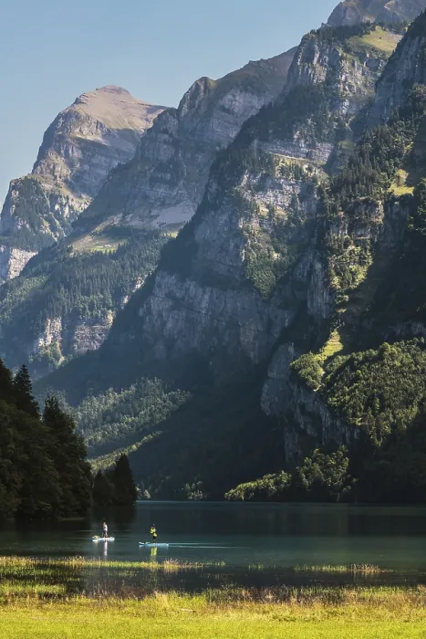 Framed Print : View over the Klontalersee Print, Glarus, Switzerland Framed Print : View over the Klontalersee Print, Glarus, Switzerland