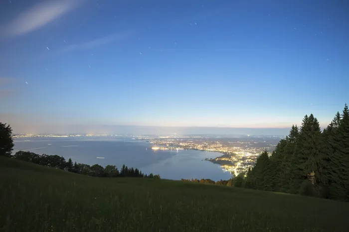 Framed Print : View over Lake Constance, Pfander Print, Bregenz, Austria Framed Print : View over Lake Constance, Pfander Print, Bregenz, Austria