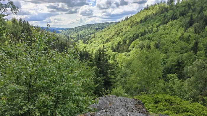 Framed Print : View from Lamnitzblick Viewpoint Print, Frankenwald Nature Park Framed Print : View from Lamnitzblick Viewpoint Print, Frankenwald Nature Park
