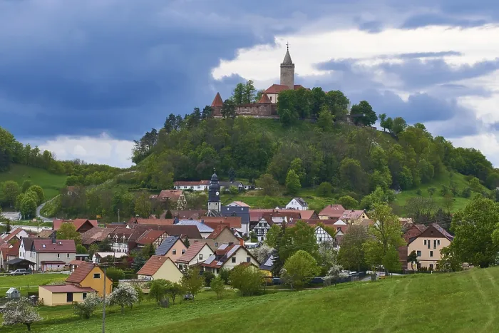 Framed Print : View of the Light Castle and Seitenroda in Thuringia Print Framed Print : View of the Light Castle and Seitenroda in Thuringia Print