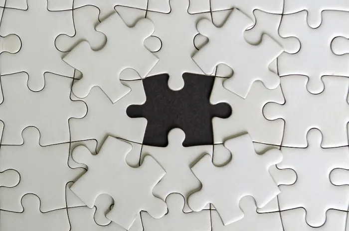 Framed Print : Top View of Missing Jigsaw Print Framed Print : Top View of Missing Jigsaw Print