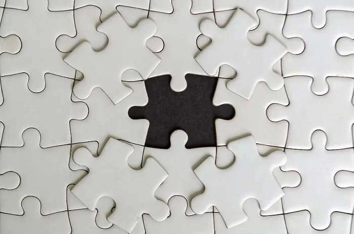 Framed Print : Top View of Missing Jigsaw Print Framed Print : Top View of Missing Jigsaw Print