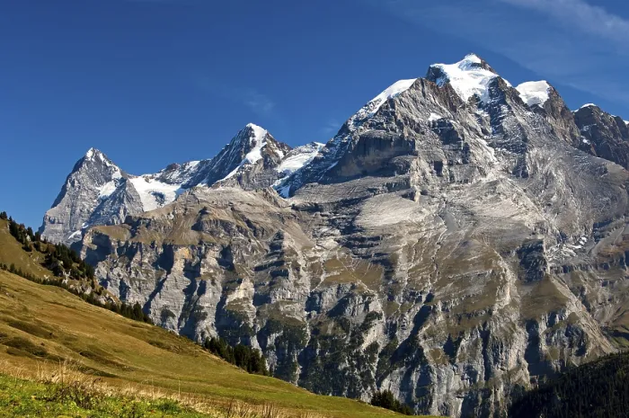 Framed Print : View of Mt. Eiger, Moench & Jungfrau Print Framed Print : View of Mt. Eiger, Moench & Jungfrau Print
