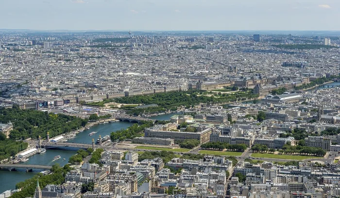 Framed Print : View of the Louvre Print, Paris Cityscape