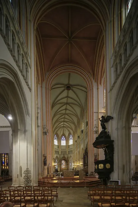 Framed Print : View from the Nave to the Choir, Saint-Corentin Cathedral Print Framed Print : View from the Nave to the Choir, Saint-Corentin Cathedral Print