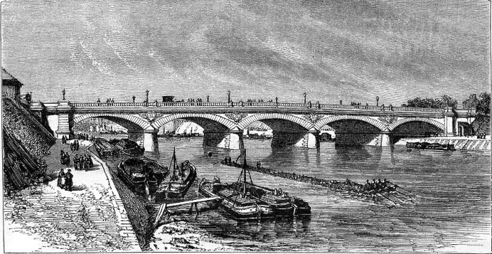 Framed Print : Vintage Print of Pont d'Austerlitz, 1857 Framed Print : Vintage Print of Pont d'Austerlitz, 1857