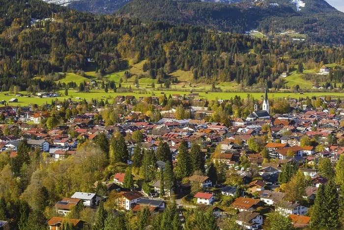 Framed Print : View of Oberstdorf Print, Allgäu, Bavaria Framed Print : View of Oberstdorf Print, Allgäu, Bavaria