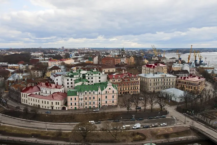Framed Print : Top View Print of Old Town Vyborg Framed Print : Top View Print of Old Town Vyborg