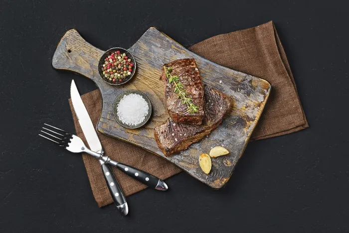 Framed Print : Pan Seared Beef Steak Print