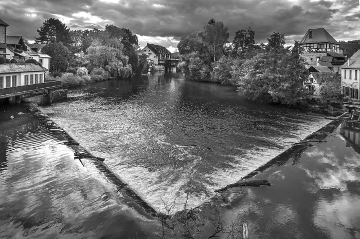 Framed Print : Lauf an der Pegnitz Black and White Print Framed Print : Lauf an der Pegnitz Black and White Print