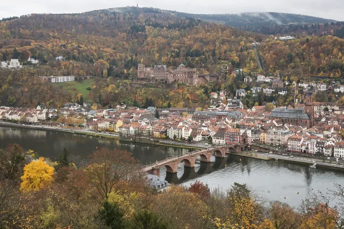 Framed Print : View from Philsophenweg to Neckar Print, Heidelberg, Germany Framed Print : View from Philsophenweg to Neckar Print, Heidelberg, Germany