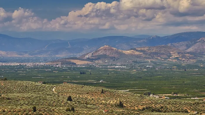 Framed Print : View of the Plain, Mycenae Print Framed Print : View of the Plain, Mycenae Print