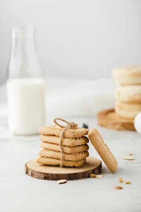 Framed Print : Front View Plain Biscuits Milk Print Framed Print : Front View Plain Biscuits Milk Print