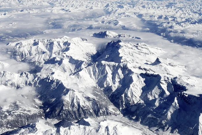 Framed Print : Alps View from a Plane Print Framed Print : Alps View from a Plane Print