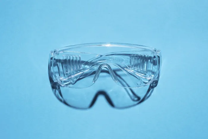 Framed Print : Top View of Plastic Goggles Print Framed Print : Top View of Plastic Goggles Print