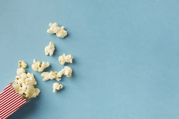 Framed Print : High-Quality Blue Popcorn Print Framed Print : High-Quality Blue Popcorn Print