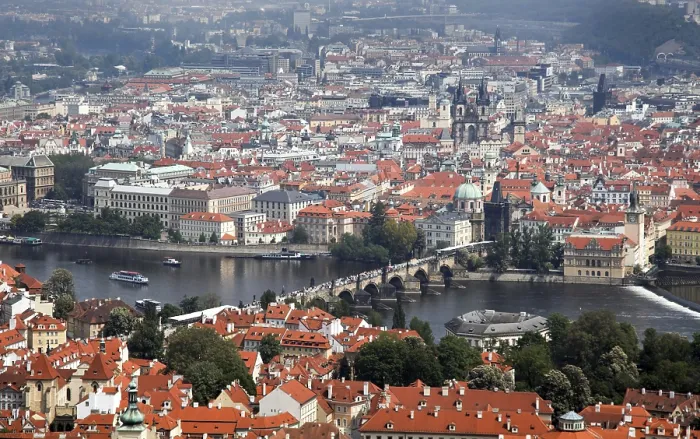 Framed Print : View of Prague Print from Observatory Tower Framed Print : View of Prague Print from Observatory Tower