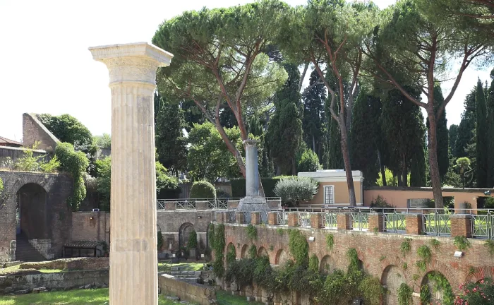 Framed Print : View over the Protestant Cemetery Print, Rome, Italy