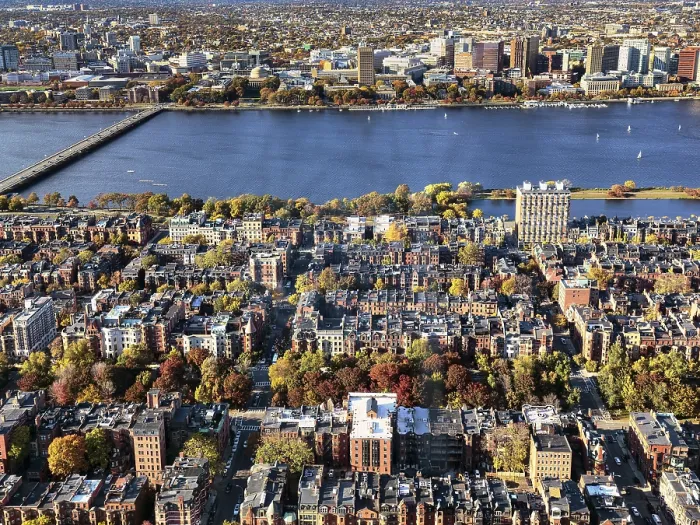 Framed Print : Boston Print: Prudential Tower to Back Bay View Framed Print : Boston Print: Prudential Tower to Back Bay View