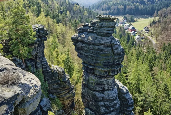 Framed Print : View from the Pulpit Print, Elbe Sandstone Mountains, Saxony Framed Print : View from the Pulpit Print, Elbe Sandstone Mountains, Saxony