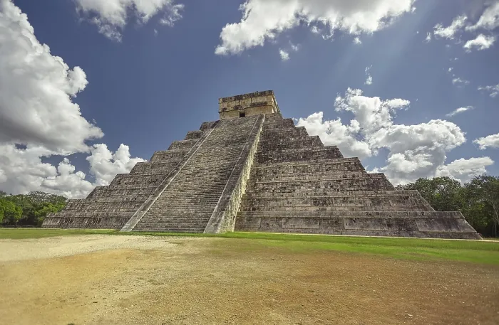 Framed Print : View of Three Quarters Pyramid Chichen Itza Print Framed Print : View of Three Quarters Pyramid Chichen Itza Print