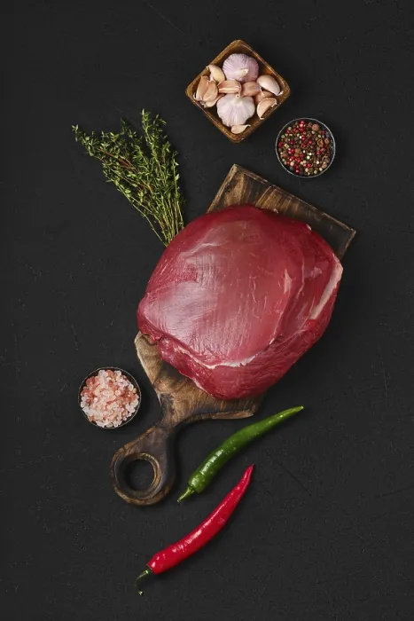 Framed Print : Top Round Beef Print - Top View Framed Print : Top Round Beef Print - Top View