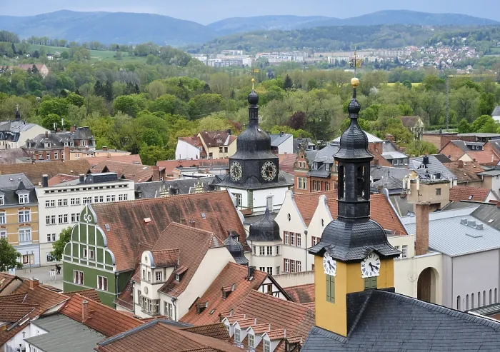 Framed Print : View of Rudolstadt, Thuringia, Germany Print Framed Print : View of Rudolstadt, Thuringia, Germany Print