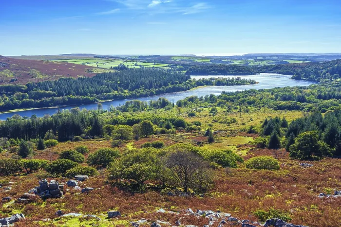 Framed Print : View from Sharpitor to Burrator Reservoir Print, Dartmoor National Park Framed Print : View from Sharpitor to Burrator Reservoir Print, Dartmoor National Park