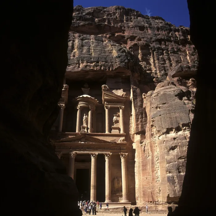 Framed Print : View through the Sik, Ed-Deir Facade Print, Petra, Jordan Framed Print : View through the Sik, Ed-Deir Facade Print, Petra, Jordan