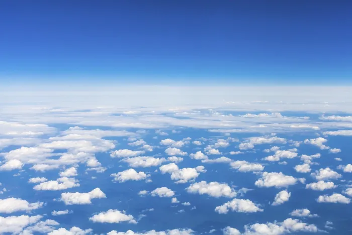 Framed Print : View from Above: Blue Sky with Small Clouds Print Framed Print : View from Above: Blue Sky with Small Clouds Print