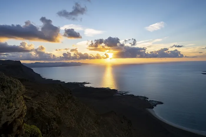 Framed Print : Lanzarote Cliffs at Sunset Print Framed Print : Lanzarote Cliffs at Sunset Print
