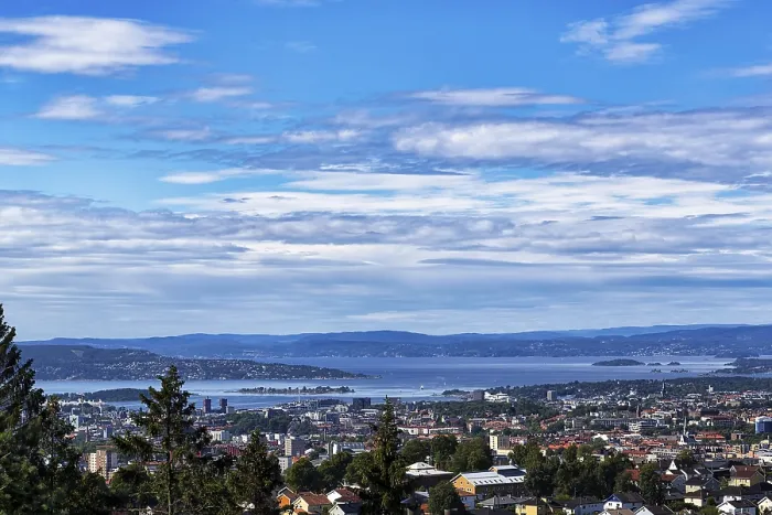 Framed Print : View from the summit of Grefsenkollen Print, Oslo, Norway