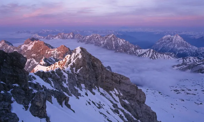 Framed Print : View from the Summit of Mount Zugspitze Print, Bavaria, Germany Framed Print : View from the Summit of Mount Zugspitze Print, Bavaria, Germany
