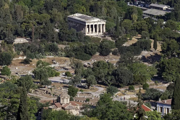 Framed Print : View of the Temple of Hephaestus Print, Athens, Greece Framed Print : View of the Temple of Hephaestus Print, Athens, Greece