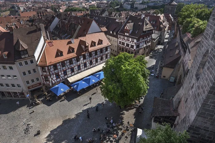 Framed Print : View of the Tiergartnertorplatz Print, Nuremberg, Germany Framed Print : View of the Tiergartnertorplatz Print, Nuremberg, Germany
