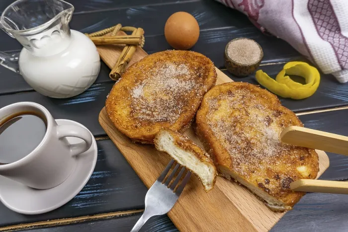 Framed Print : Torrijas with Coffee Print Framed Print : Torrijas with Coffee Print