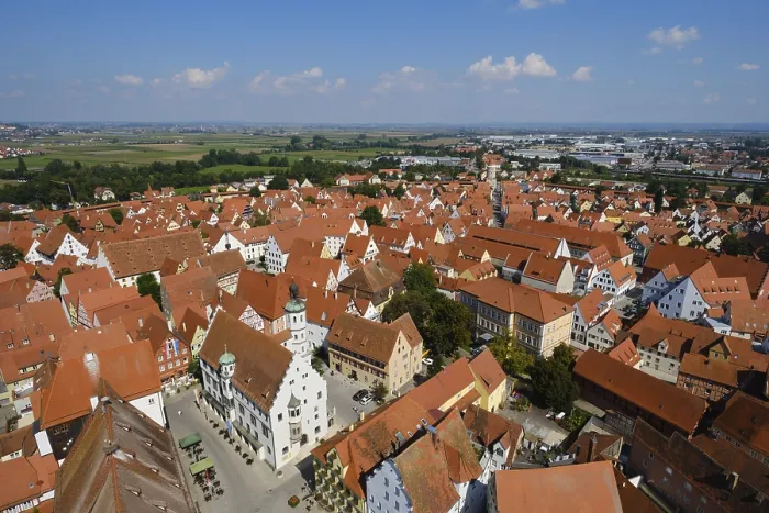 Framed Print : View from the tower Daniel of St. George's Church, Nördlingen Print Framed Print : View from the tower Daniel of St. George's Church, Nördlingen Print