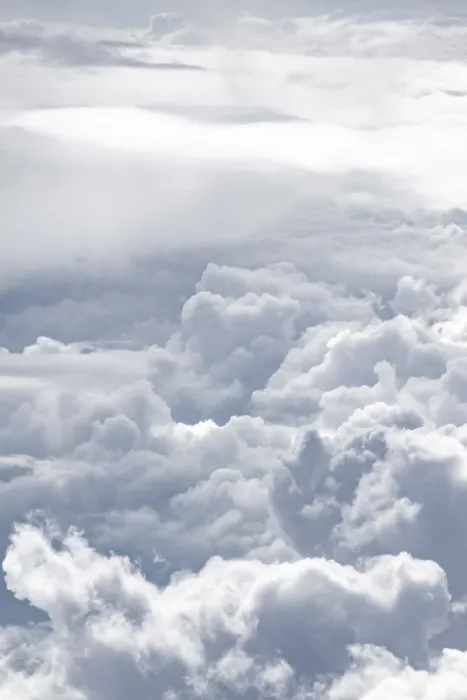 Framed Print : View over towering clouds Print - Aerial Perspective Framed Print : View over towering clouds Print - Aerial Perspective