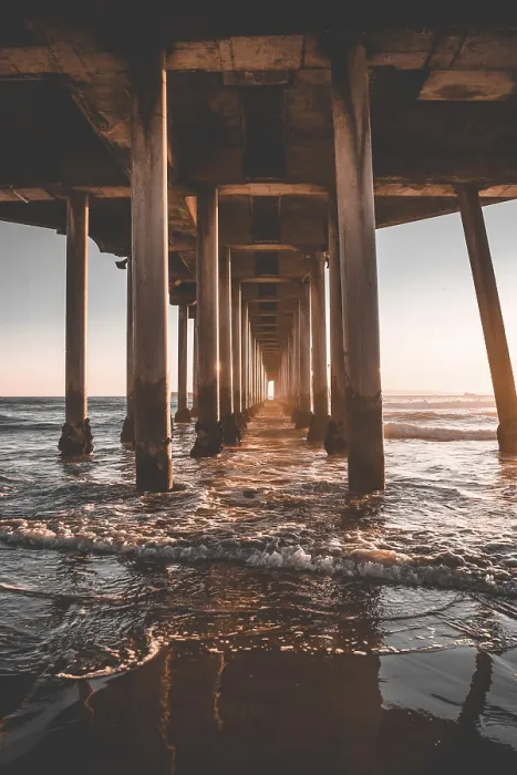 Framed Print : Huntington Beach Underwater Print Framed Print : Huntington Beach Underwater Print