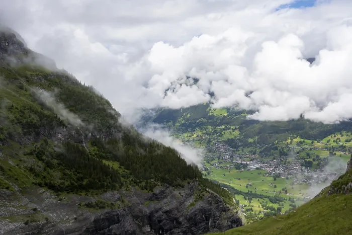 Framed Print : View of the valley to Grindelwald, Bernese Alps Print Framed Print : View of the valley to Grindelwald, Bernese Alps Print