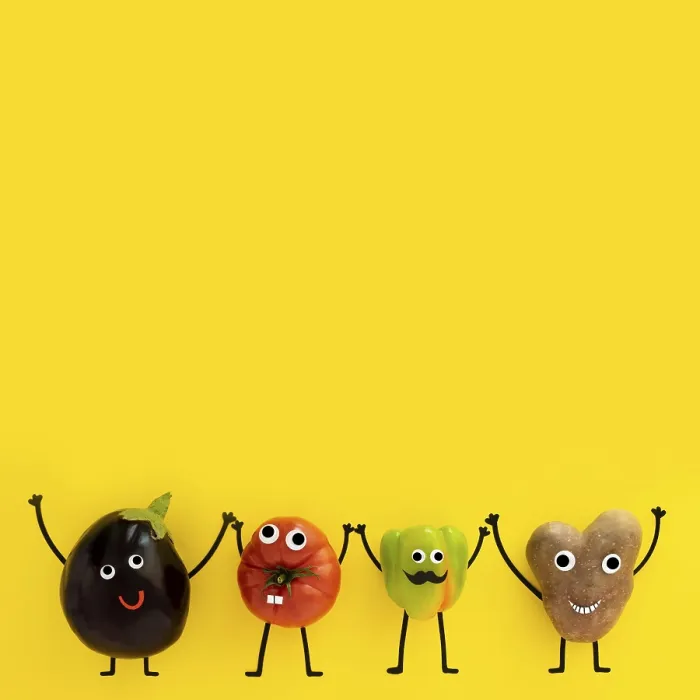 Framed Print : Top View Vegetables Holding Hands Print Framed Print : Top View Vegetables Holding Hands Print
