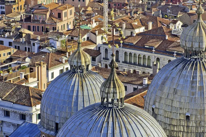 Framed Print : View over Venice with the domes of St. Mark's Basilica Print Framed Print : View over Venice with the domes of St. Mark's Basilica Print