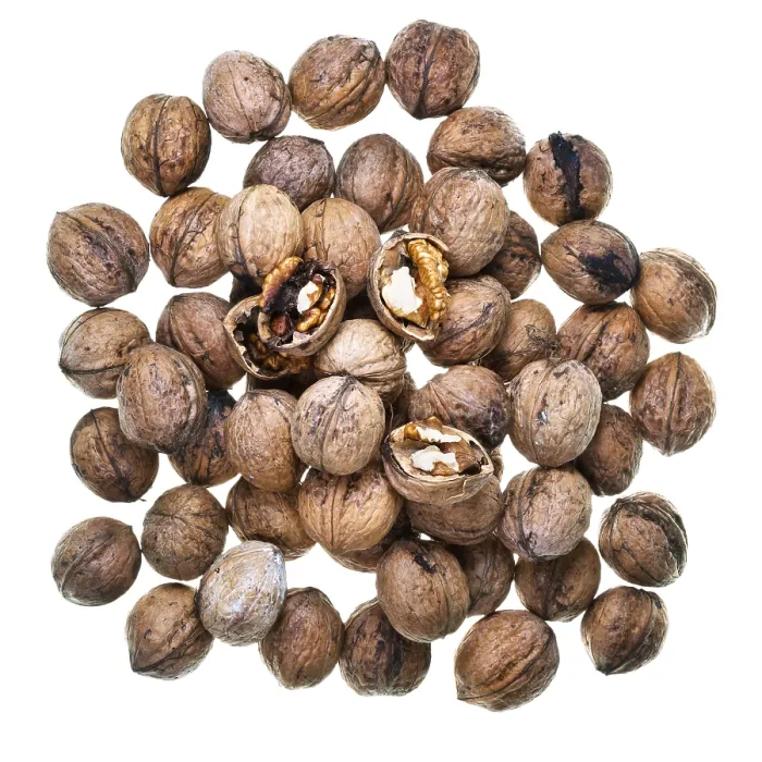 Framed Print : Walnuts Print: Top View Isolation Framed Print : Walnuts Print: Top View Isolation