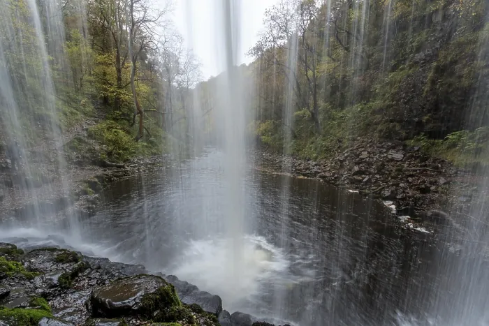 Framed Print : View from Behind the Waterfall Print Framed Print : View from Behind the Waterfall Print